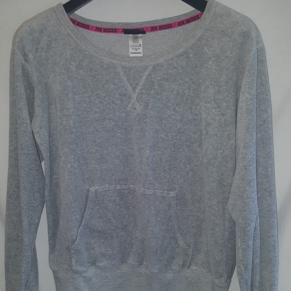 Joe Boxer long sleeve gray women's sweater